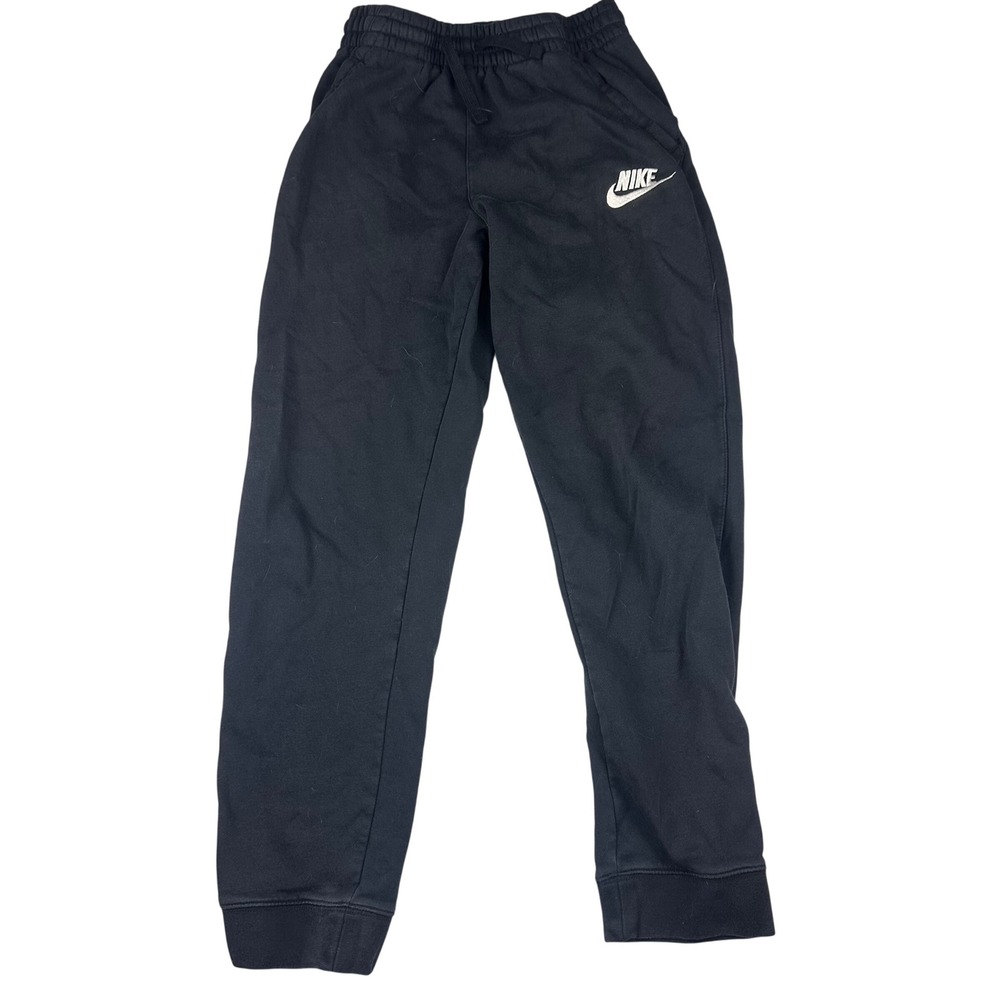 Nike Joggers Boys XL Black Fleece Sweatpants Elastic Waist Athletic Cuffed Kids